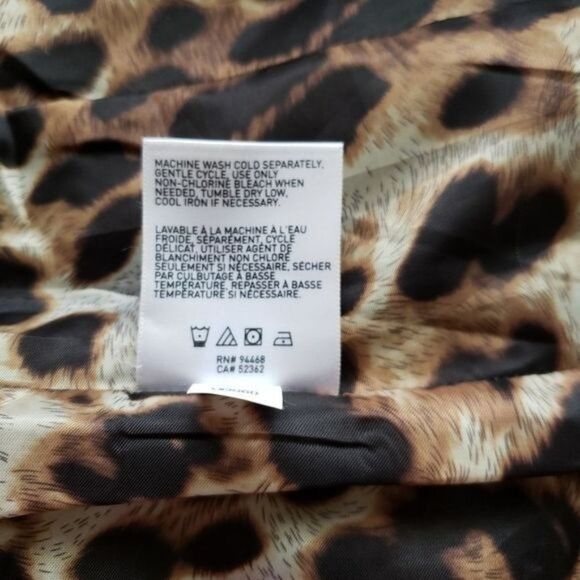 Laundry by Shelli Segal Quilted Zip Front Jacket Hood Animal Print Women's XS - Picture 13 of 13